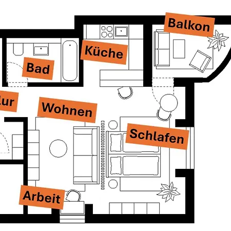 Apartman Auszeit Im Loft I Inkl Parkplatz I Balkon I 49 Qm I 3 Min Zur Elbe I 1 Schlafzimmer I Laubegast Drezda
